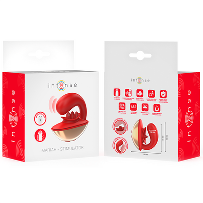 INTENSE - VIBRATEUR & STIMULATEUR MARIAH EN FORME DE U 10 VIBRATIONS ROUGE INTENSE FUN TOYS