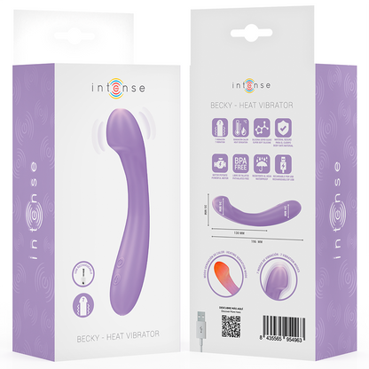 INTENSE - BECKY VIBRATEUR 19 CM CHAUFFANT 7 VIBRATIONS VIOLET INTENSE FUN TOYS