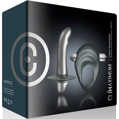 CLIMAXIMUM - KIT ENTICE ANNEAU PÉNITENTIAIRE + VIBRATEUR PROSTATIQUE DÉBUTANTS CLIMAXIMUM