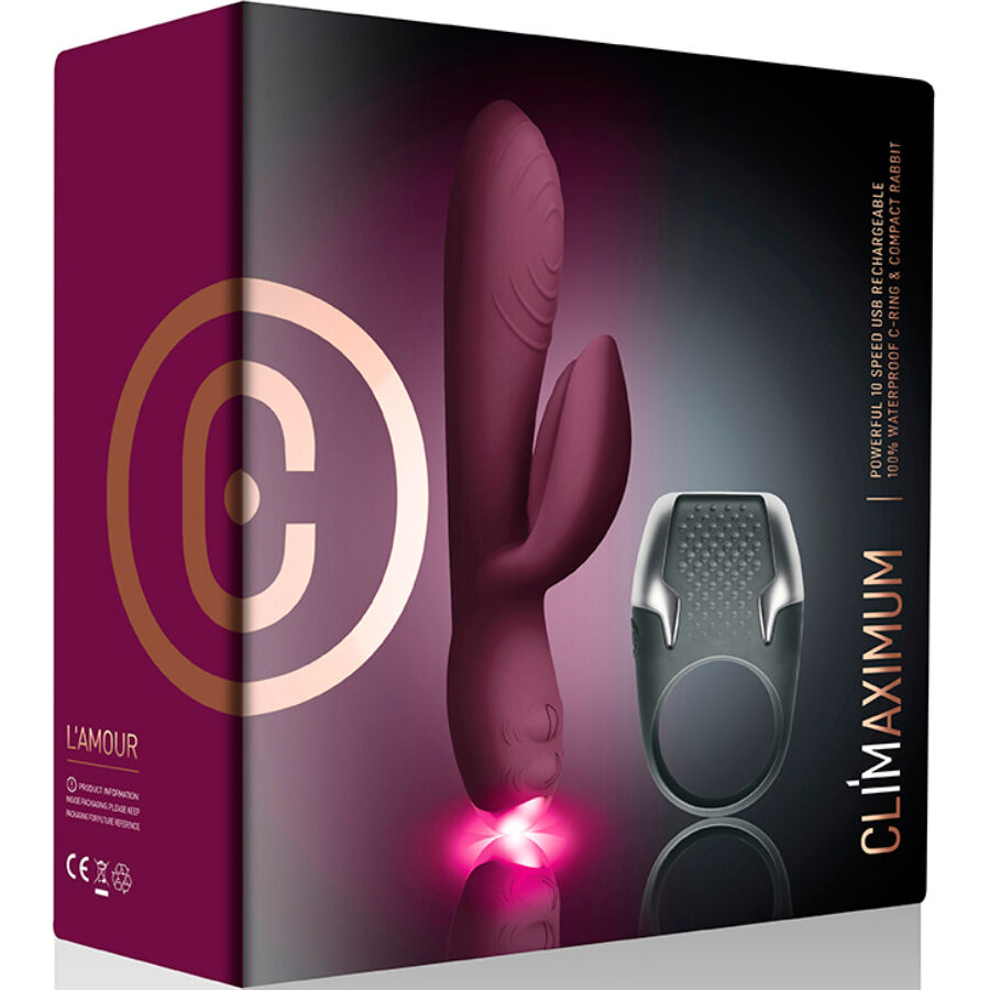 CLIMAXIMUM - LAMOUR KIT VIBRATEUR RABBIT + ANNEAU PÉNITENSIF À LED CLIMAXIMUM