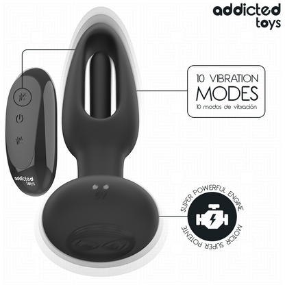 ADDICTED TOYS - PLUG ANAL AVEC LANGUE VIBRANTE ET TÉLÉCOMMANDE ADDICTED TOYS