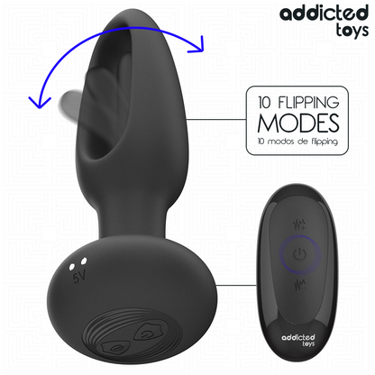 ADDICTED TOYS - PLUG ANAL AVEC LANGUE VIBRANTE ET TÉLÉCOMMANDE ADDICTED TOYS