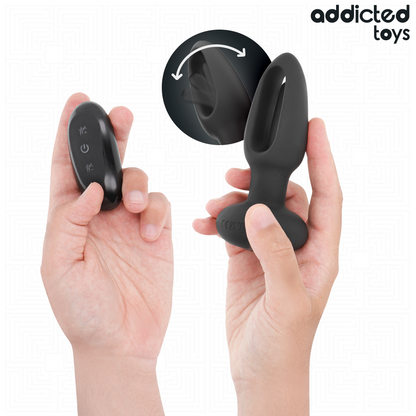 ADDICTED TOYS - PLUG ANAL AVEC LANGUE VIBRANTE ET TÉLÉCOMMANDE ADDICTED TOYS