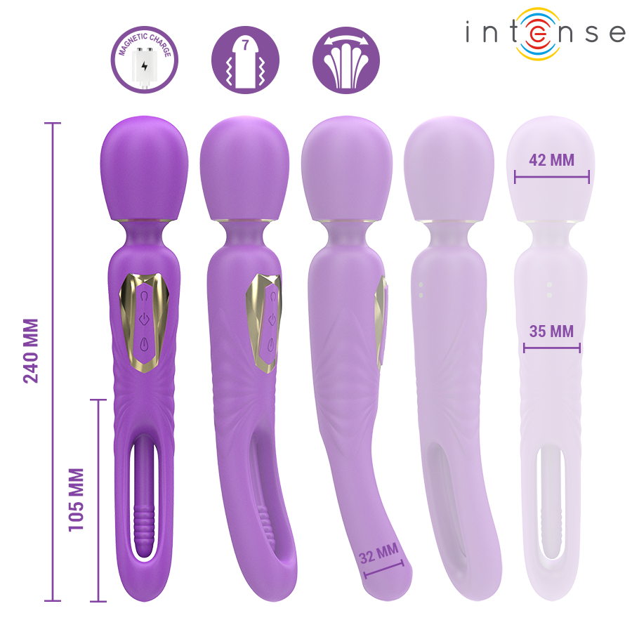 INTENSE - BAGUETTE VIBRANTE CHRISTY AVEC LANGUE QUI TOURNE INTENSE FUN TOYS