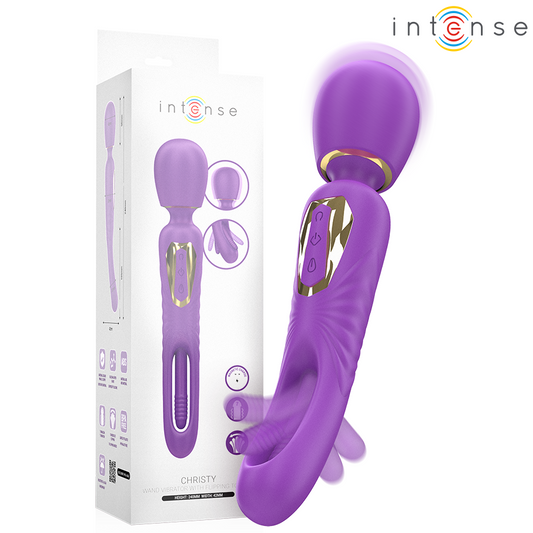 INTENSE - BAGUETTE VIBRANTE CHRISTY AVEC LANGUE QUI TOURNE INTENSE FUN TOYS