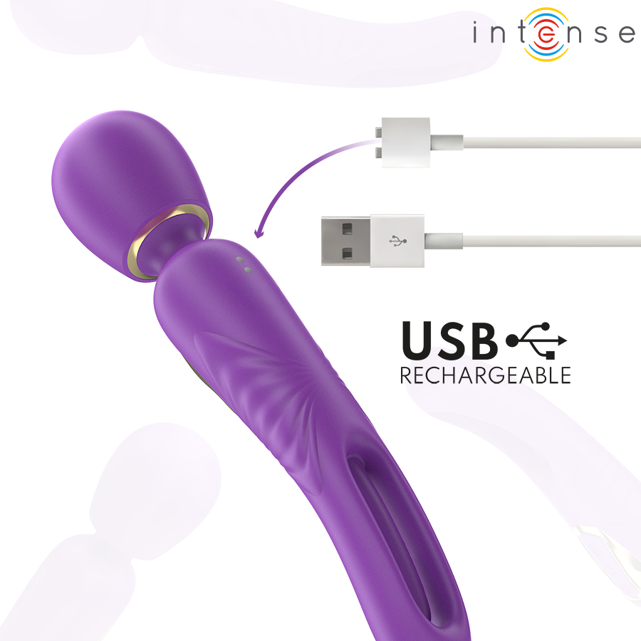INTENSE - BAGUETTE VIBRANTE CHRISTY AVEC LANGUE QUI TOURNE INTENSE FUN TOYS