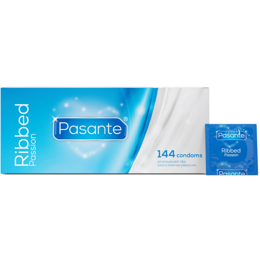 PASANTE - PRÉSERVATIFS PASSION CÔTELÉS BOÎTE 144 UNITÉS PASANTE