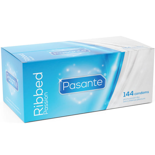 PASANTE - PRÉSERVATIFS PASSION CÔTELÉS BOÎTE 144 UNITÉS PASANTE