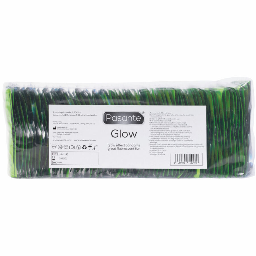 PASANTE - SAC DE PRÉSERVATIFS GLOW 144 UNITÉS PASANTE