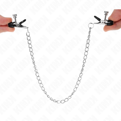 KINK - PINCES À TAMELON CHAÎNE PLATE ARGENT 34 CM KINK NIPPLE GRIP