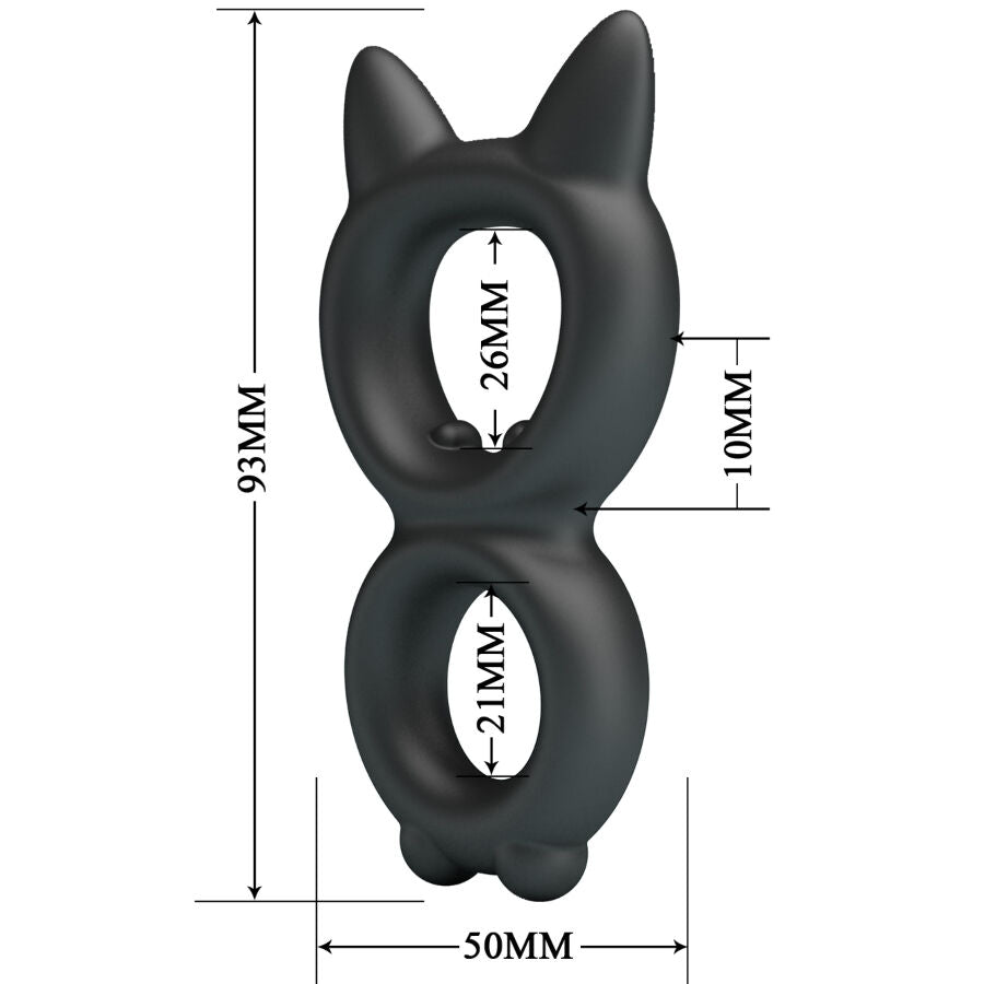 CRAZY BULL - BAGUE DOUBLE EN SILICONE TORAN MODÈLE 20 CRAZY BULL