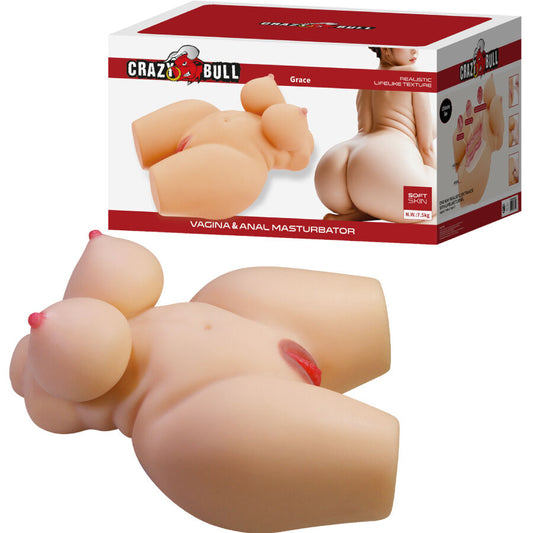 CRAZY BULL - GRACE TORSE FÉMININ RÉALISTE VAGIN ET ANAL 7,5 KG CRAZY BULL