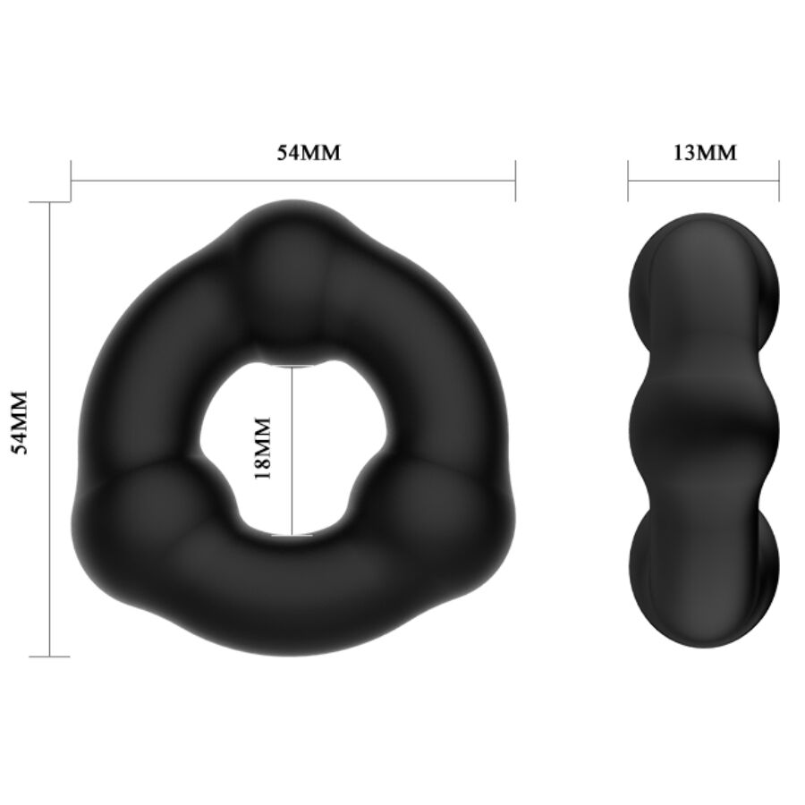 CRAZY BULL - BAGUE EN SILICONE ULTRA DOUX AVEC NODULES CRAZY BULL