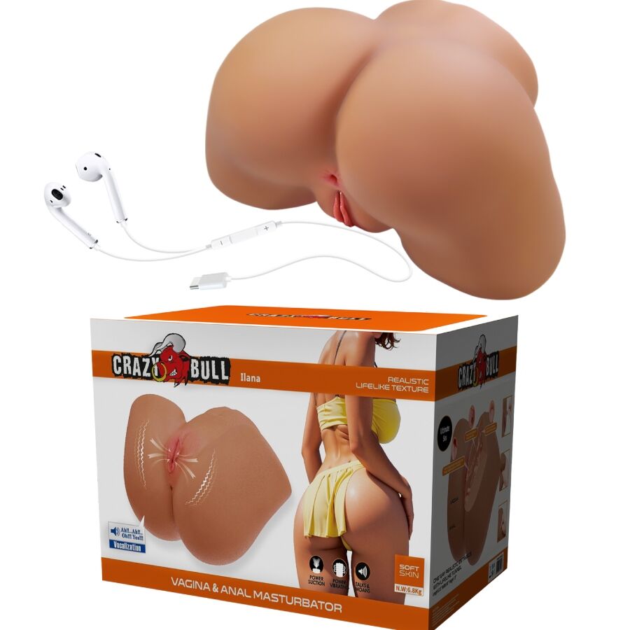 CRAZY BULL - ILANA VIBRATEUR ET SUÇON FÉMININ RÉALISTE AVEC SON 6,8 KG CRAZY BULL