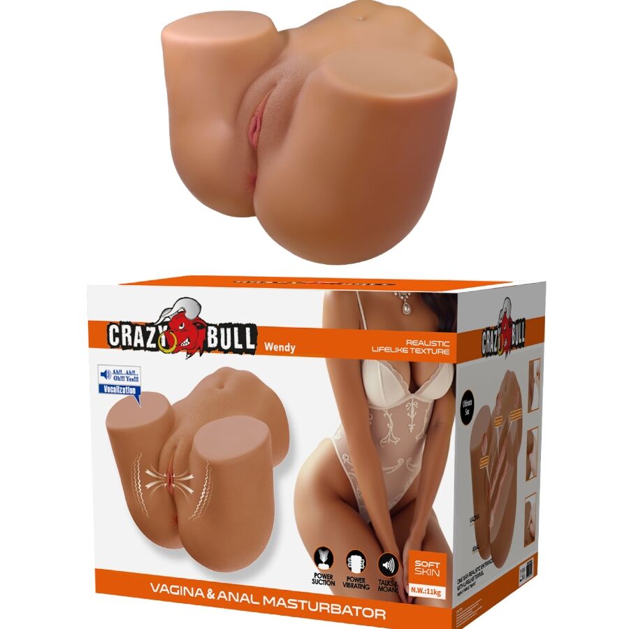 CRAZY BULL - WENDY VIBRATEUR ET SUÇON FÉMININ RÉALISTE AVEC SON 11 KG CRAZY BULL