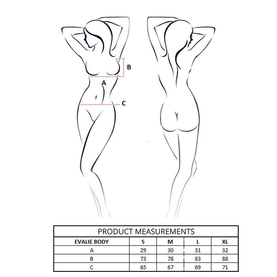 PASSION - BODY EVALIE ROUGE L/XL PASSION WOMAN TEDDIES