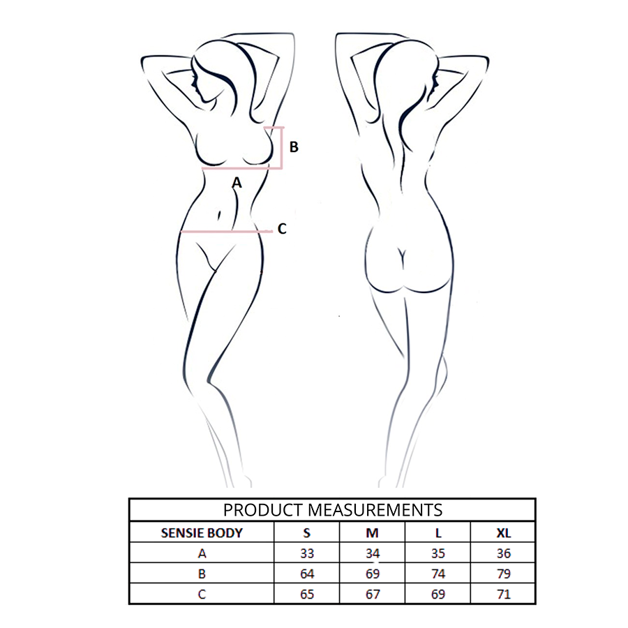 PASSION - SENSIE BODY TEAL L/XL PASSION WOMAN TEDDIES