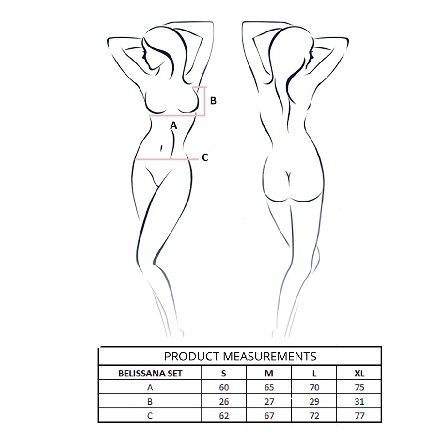 PASSION - ENSEMBLE SOUTIEN-GORGE + STRING BELISSANA NOIR L/XL PASSION WOMAN SETS
