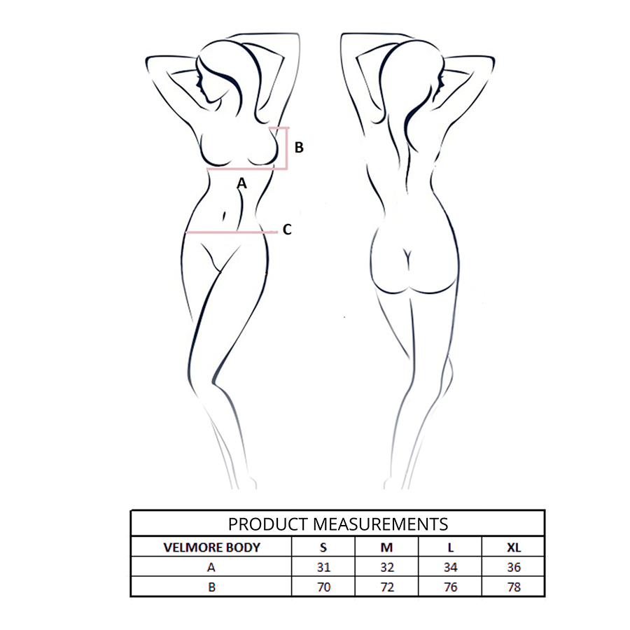 PASSION - BODY VELMORE BLEU L/XL PASSION WOMAN TEDDIES