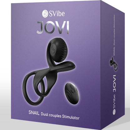 SNAIL VIBE - JOVI BAGUE POUR COUPLES TÉLÉCOMMANDE NOIRE SNAIL VIBE