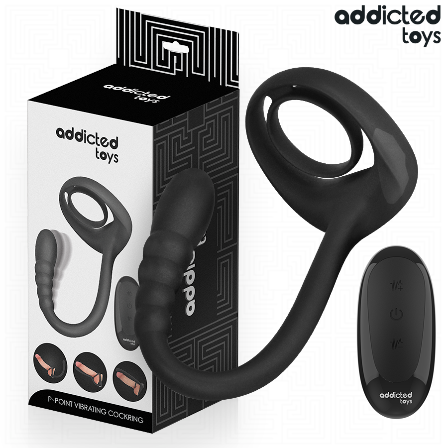 ADDICTED TOYS - ANNEAU PÉNITENTIAIRE VIBRANT POUR POINT P AVEC TÉLÉCOMMANDE ADDICTED TOYS