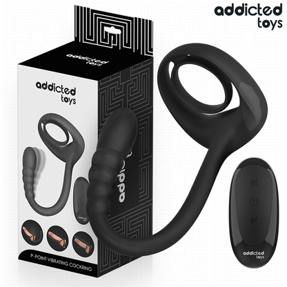 ADDICTED TOYS - ANNEAU PÉNITENTIAIRE VIBRANT POUR POINT P AVEC TÉLÉCOMMANDE ADDICTED TOYS