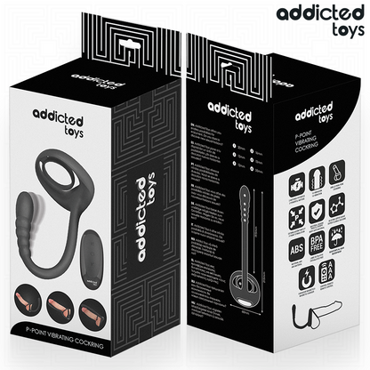ADDICTED TOYS - ANNEAU PÉNITENTIAIRE VIBRANT POUR POINT P AVEC TÉLÉCOMMANDE ADDICTED TOYS