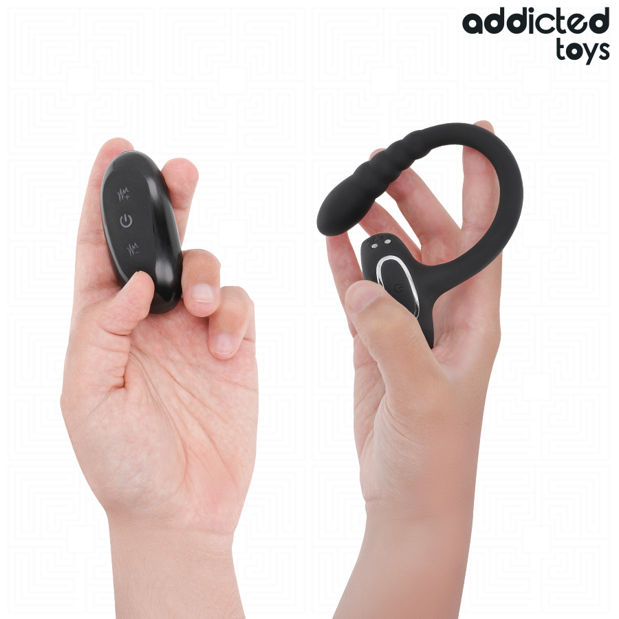 ADDICTED TOYS - ANNEAU PÉNITENTIAIRE VIBRANT POUR POINT P AVEC TÉLÉCOMMANDE ADDICTED TOYS