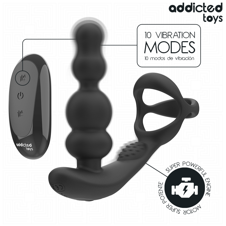 ADDICTED TOYS - MASSEUR DE PROSTATE ROTATIF À TÉLÉCOMMANDE ADDICTED TOYS