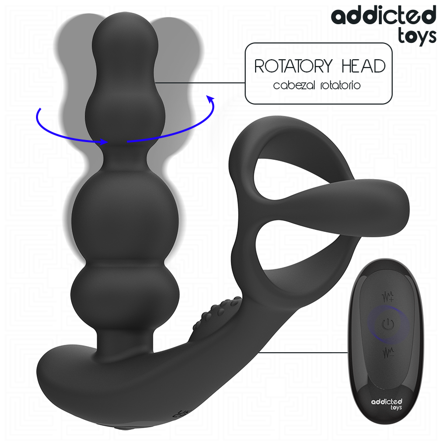 ADDICTED TOYS - MASSEUR DE PROSTATE ROTATIF À TÉLÉCOMMANDE ADDICTED TOYS
