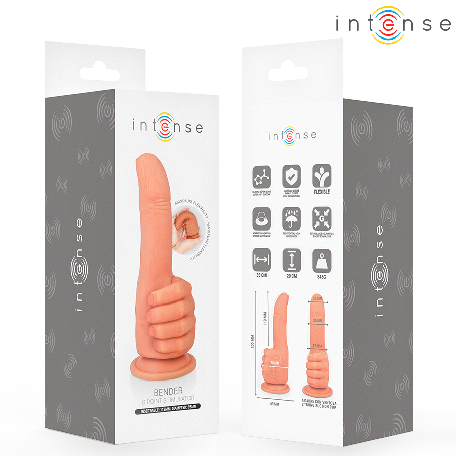 INTENSE - BENDER STIMULATEUR POINT G MAIN FLEXIBLE 11,3 CM INTENSE FUN TOYS