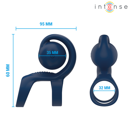 INTENSE - TYSON COCK RING AVEC BOULE VIBRANTE Ø 3,2 CM INTENSE FUN TOYS