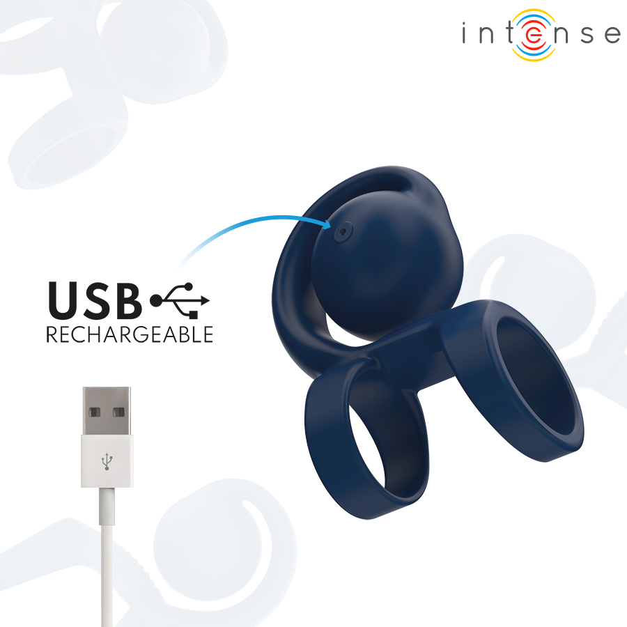 INTENSE - TYSON COCK RING AVEC BOULE VIBRANTE Ø 3,2 CM INTENSE FUN TOYS