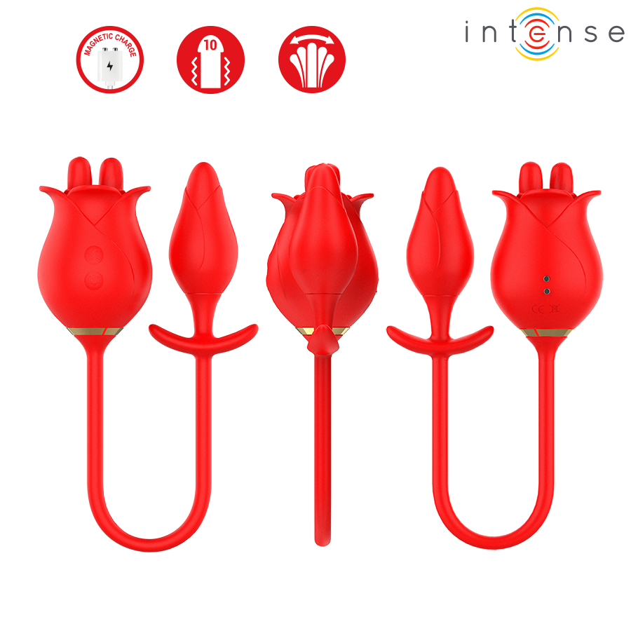 INTENSE - MELANIE DOUBLE STIMULATEUR DE CLITORIS AVEC LANGUE EN ZIGZAG INTENSE FUN TOYS