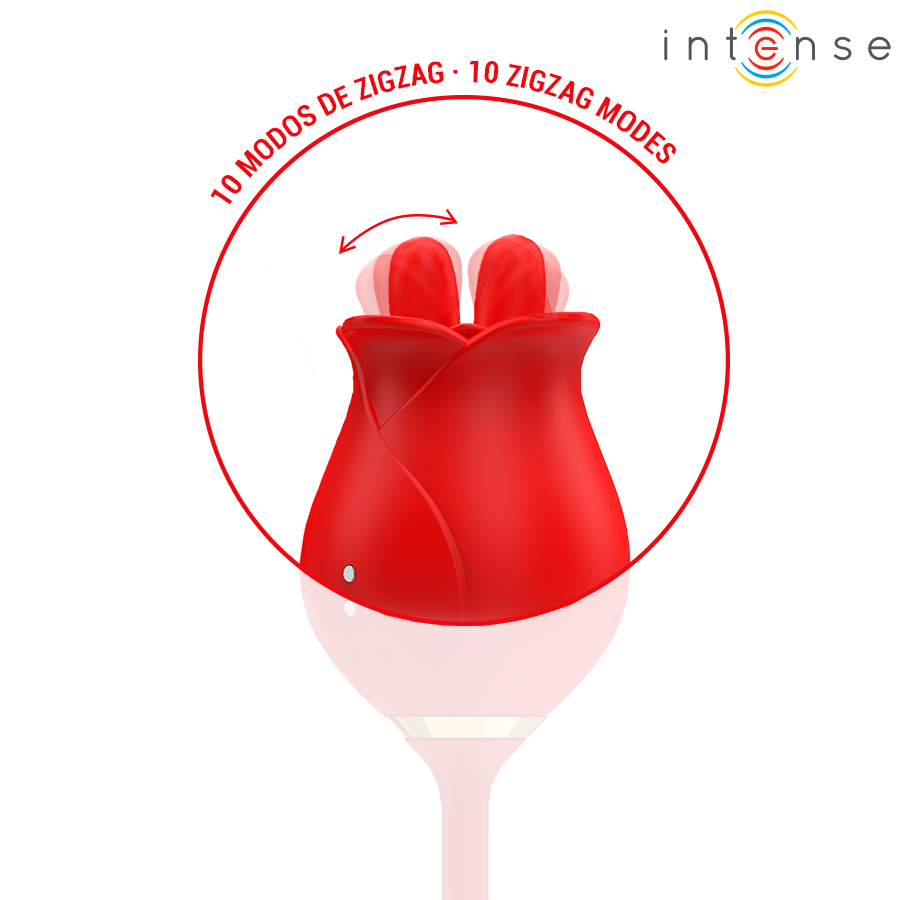 INTENSE - MELANIE DOUBLE STIMULATEUR DE CLITORIS AVEC LANGUE EN ZIGZAG INTENSE FUN TOYS