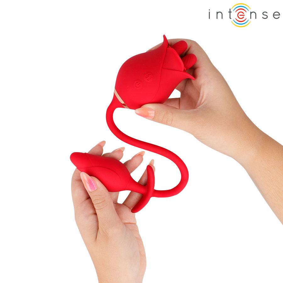 INTENSE - MELANIE DOUBLE STIMULATEUR DE CLITORIS AVEC LANGUE EN ZIGZAG INTENSE FUN TOYS