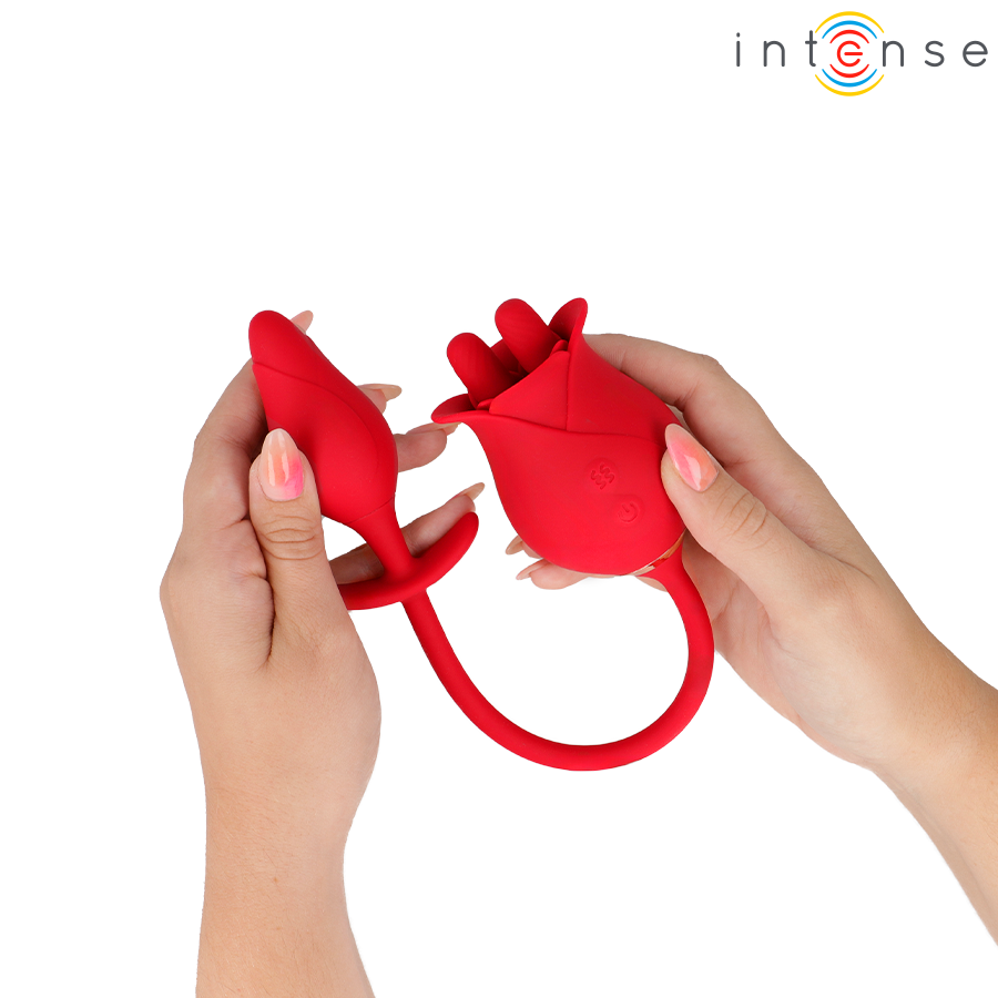 INTENSE - MELANIE DOUBLE STIMULATEUR DE CLITORIS AVEC LANGUE EN ZIGZAG INTENSE FUN TOYS