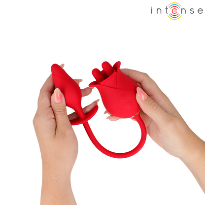 INTENSE - MELANIE DOUBLE STIMULATEUR DE CLITORIS AVEC LANGUE EN ZIGZAG INTENSE FUN TOYS
