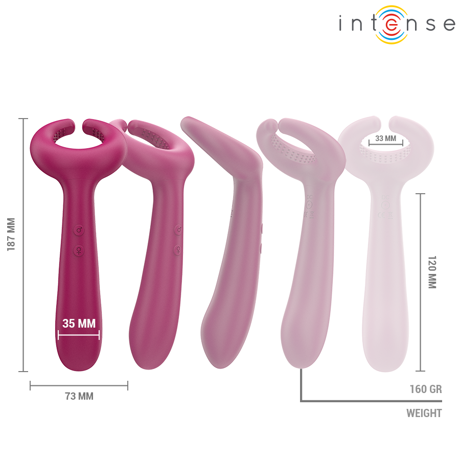 INTENSE - VIBRATEUR ROWAN INCLUSIF POUR COUPLE INTENSE FUN TOYS