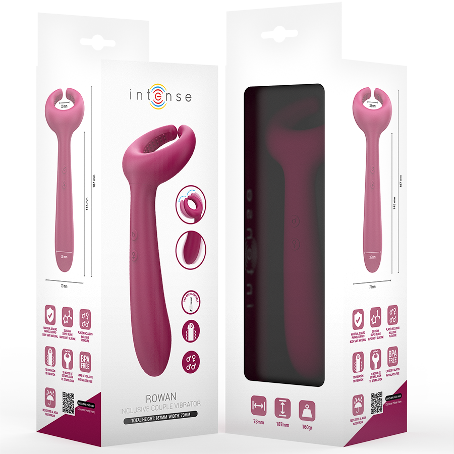 INTENSE - VIBRATEUR ROWAN INCLUSIF POUR COUPLE INTENSE FUN TOYS