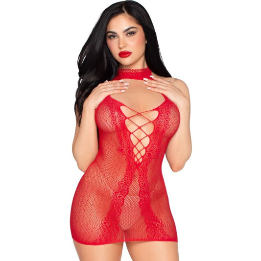 LEG AVENUE - 81675 ROBE MINI DOS NU ROUGE - TAILLE UNIQUE LEG AVENUE DRESSES
