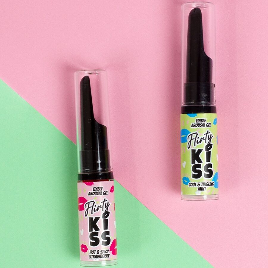 SECRETPLAY - GELS COQUINS BAISERS AVEC EFFETS DE SEXE ORAL FRAISE & MENTHE 2 X 8 GR SECRETPLAY COSMETIC