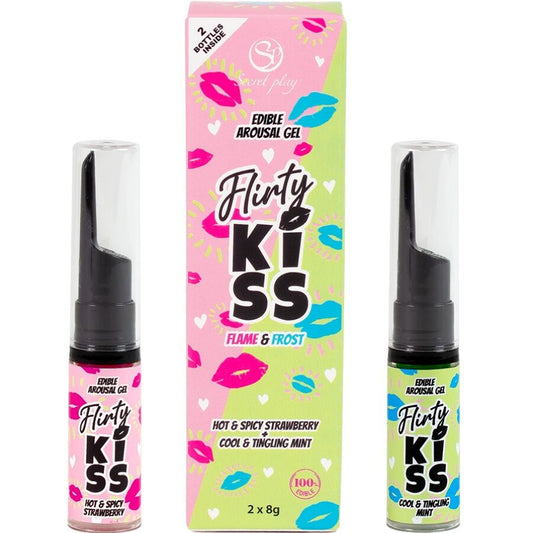 SECRETPLAY - GELS COQUINS BAISERS AVEC EFFETS DE SEXE ORAL FRAISE & MENTHE 2 X 8 GR SECRETPLAY COSMETIC