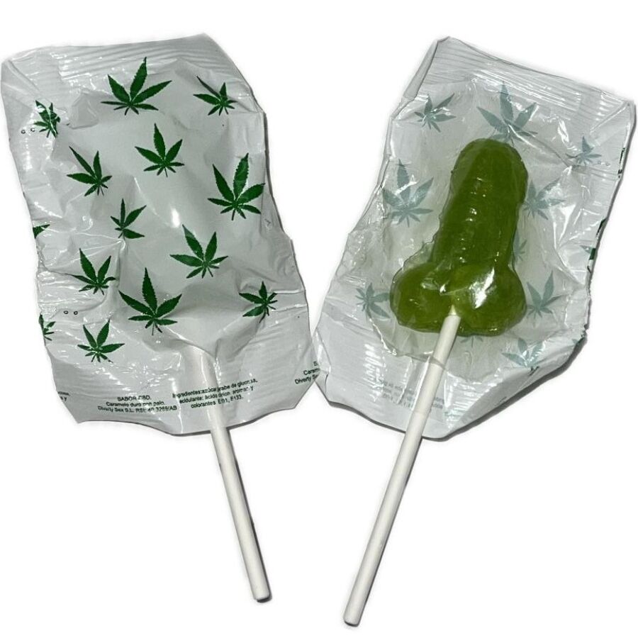DIABLO GOLOSO - 1 SUCETTE PÉNIS ARÔME CANNABIS DIABLO GOLOSO