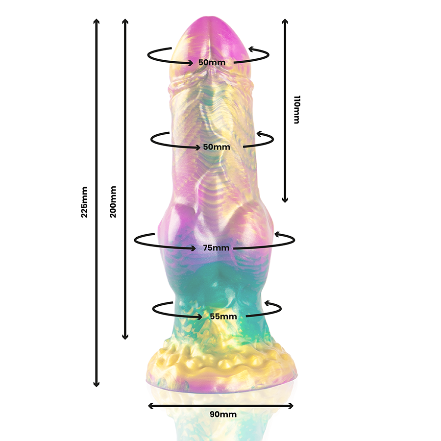 EPIC - GODE IRIS AVEC TESTICULES ARC-EN-CIEL DE PLAISIR EPIC