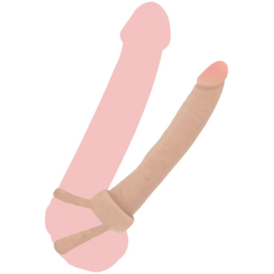 GET REAL - PÉNÉTRATEUR ANAL EN SILICONE DOUBLE TROUBLE 16 CM GET REAL