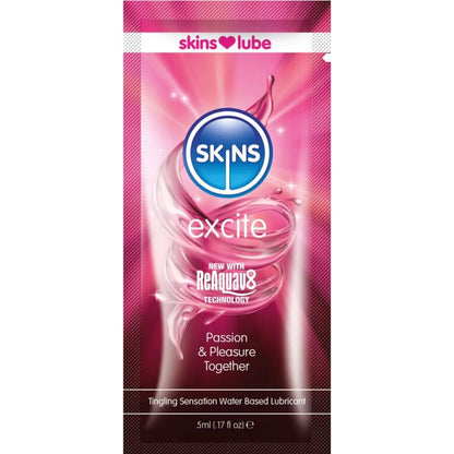 SKINS - EXCITE LUBRIFIANT À BASE D'EAU DOSE UNIQUE 5 ML SKINS
