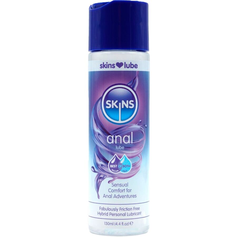 SKINS - Lubrifiant anal hybride à base d'eau et de silicone 130 ml SKINS