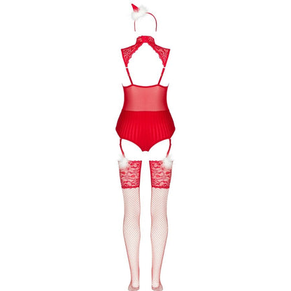 LIVCO CORSETTI FASHION - LIMPID SNOWFLAKES LC 90604 BODY + BAS + BANDEAU DE NOËL L/XL LIVCO CORSETTI SETS