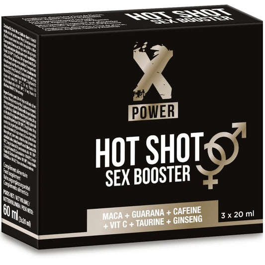 X POWER - HOT SHOT SEX BOOSTER AUGMENTATION DE LA LIBIDO 3 X 20 ML XPOWER